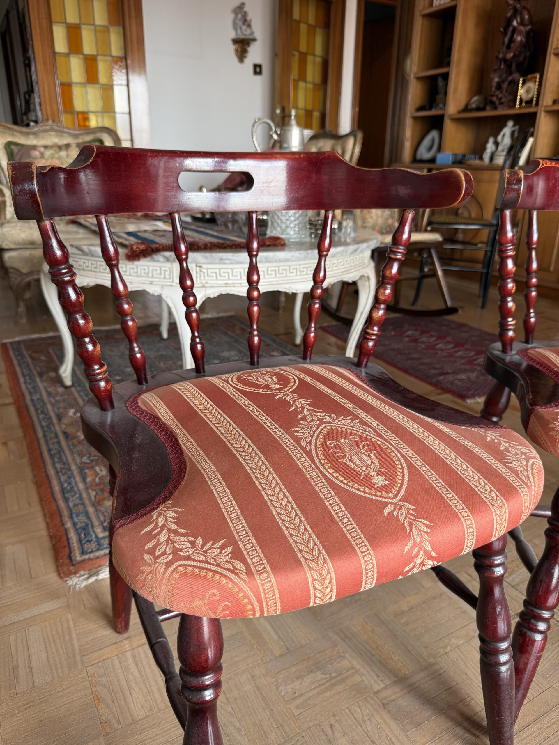 Pareja de sillas de madera torneada - Imagen 3