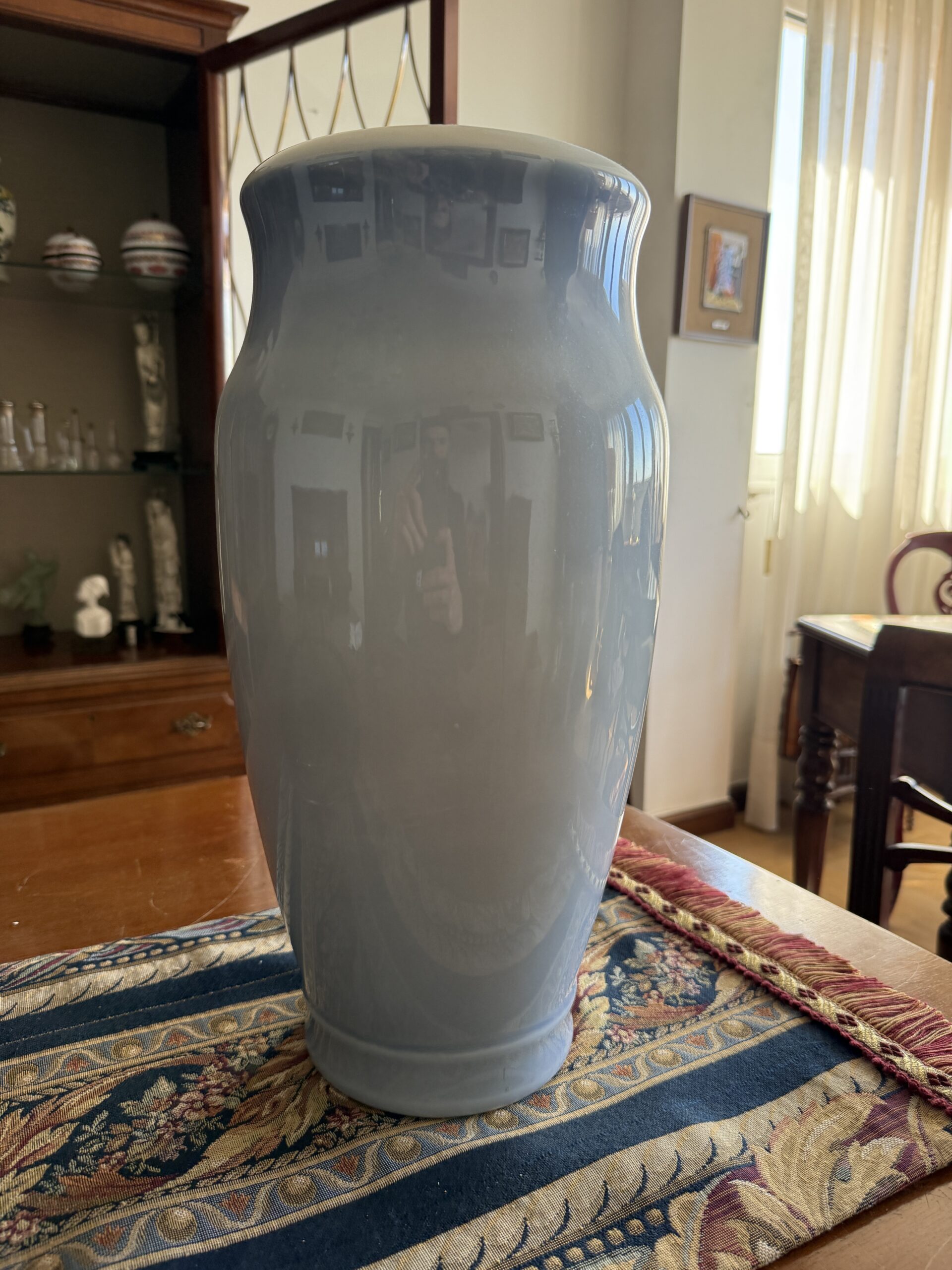 Jarrón estilo náutico con velero - Imagen 2