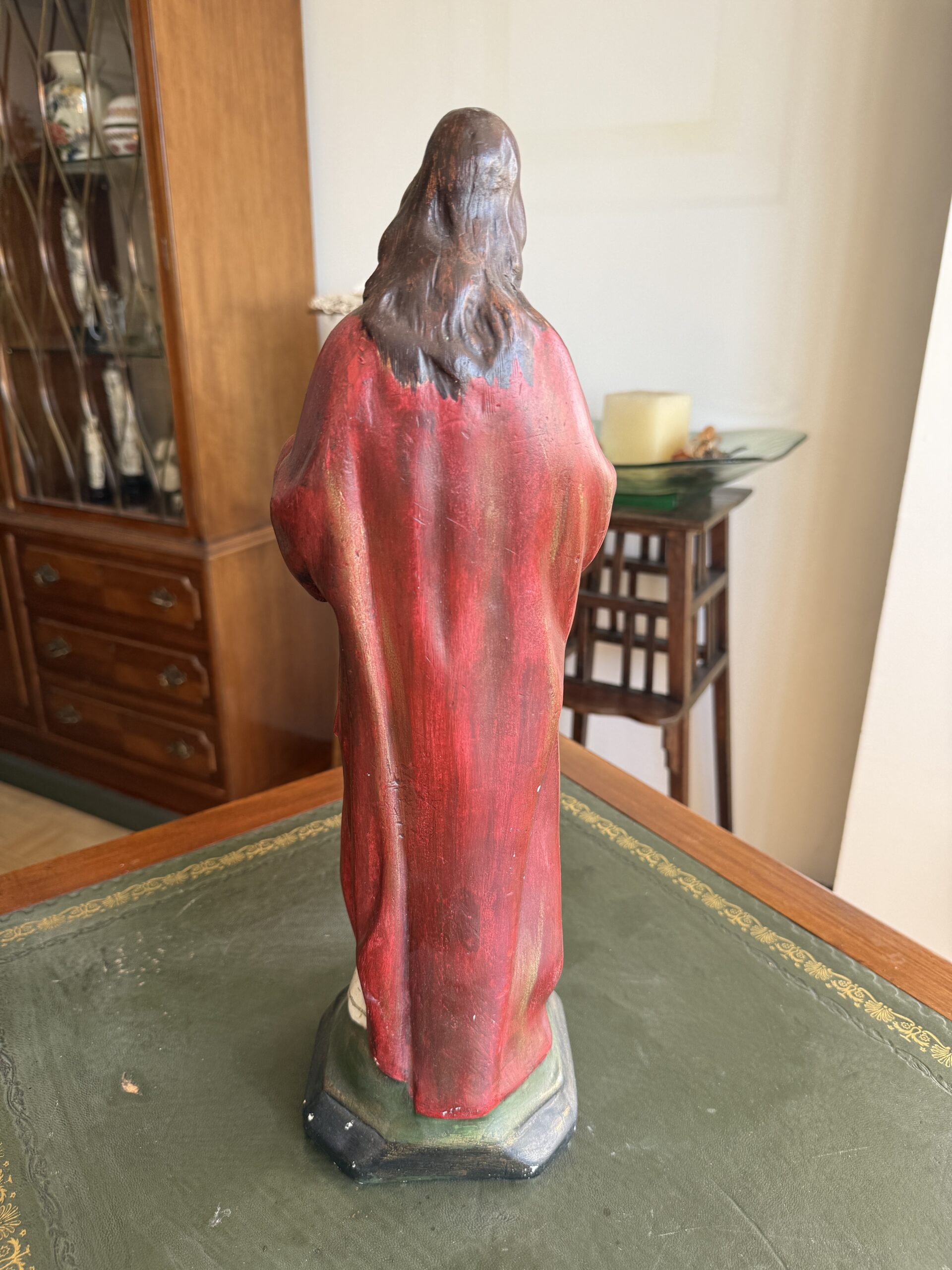 Figura religiosa Sagrado Corazón estilo clásico policromado - Imagen 3