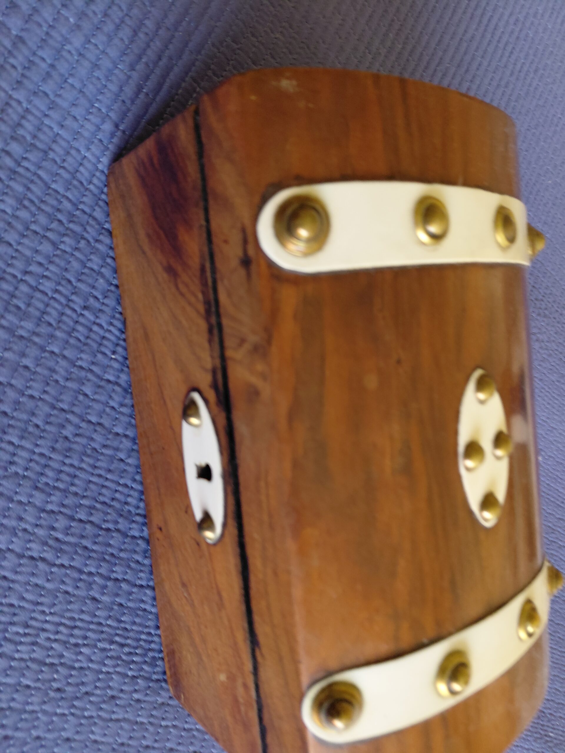 Caja Alhajero de Madera con Detalles en Latón y Hueso y Doble Compartimento - Imagen 5