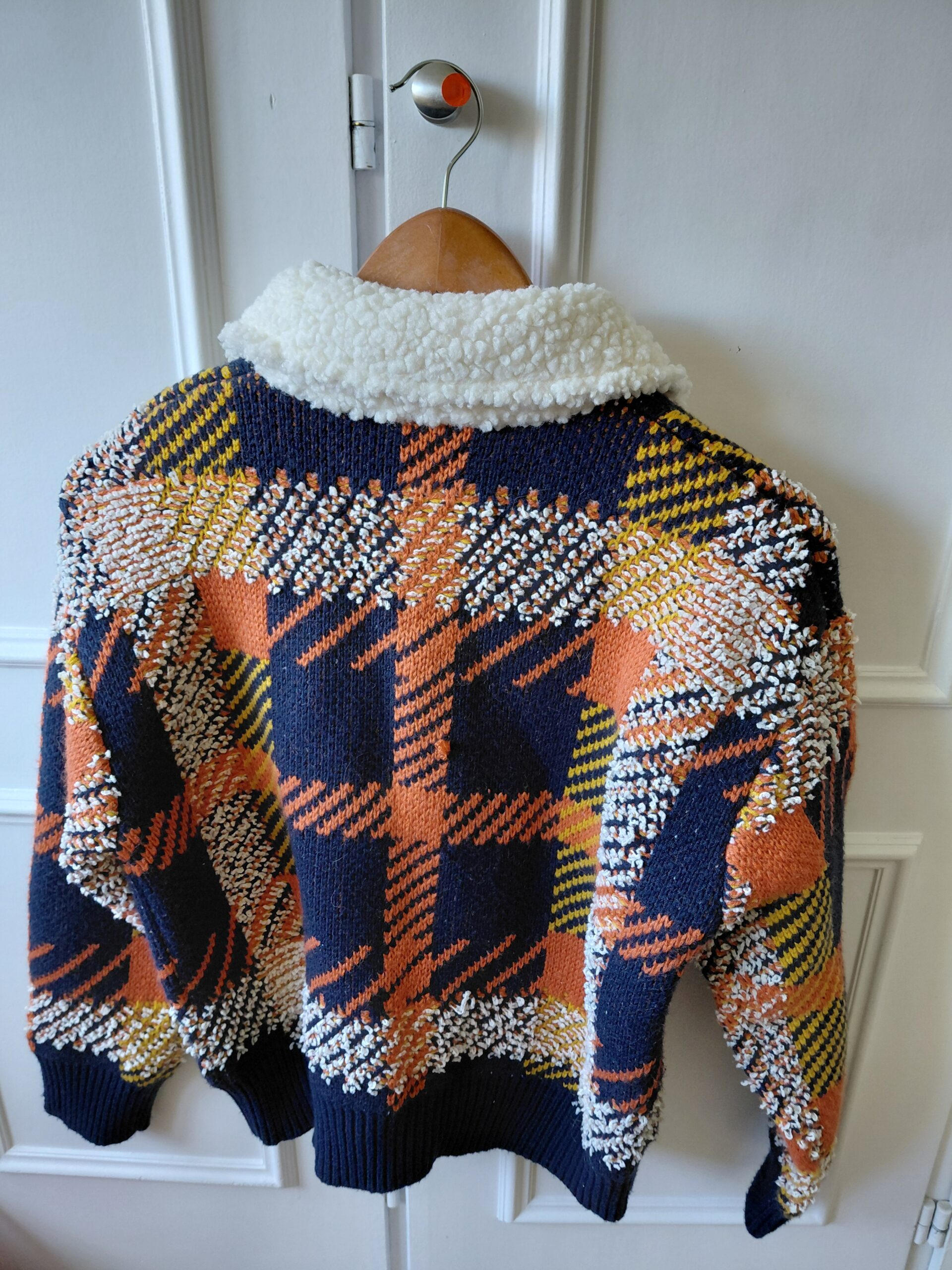 Chaqueta de Punto Geométrico MAX&Co. con Cuello y Bolsillos de Borreguito (Talla S) - Imagen 4