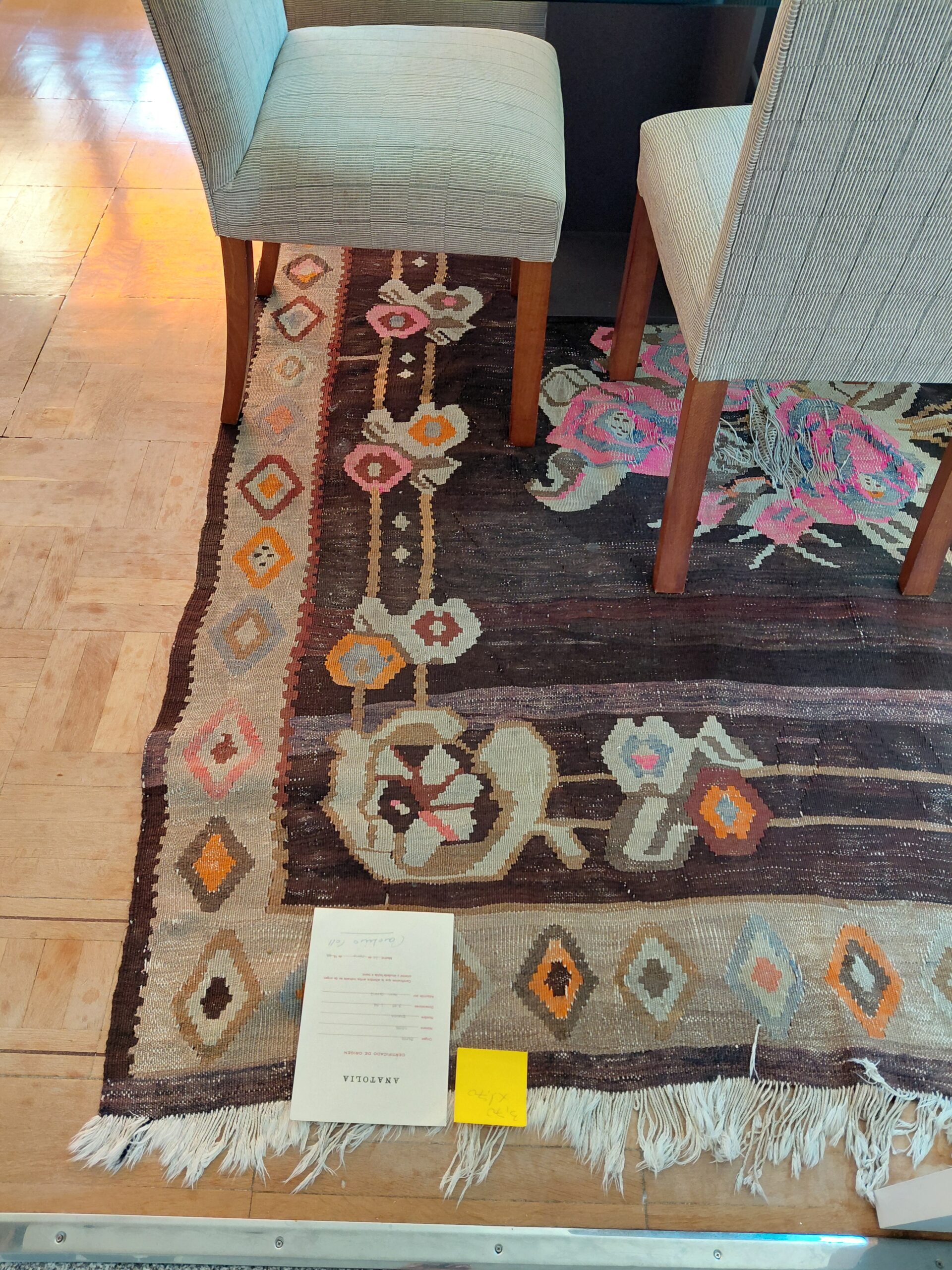 Alfombra Étnica de Lana Estilo Kilim - Imagen 2