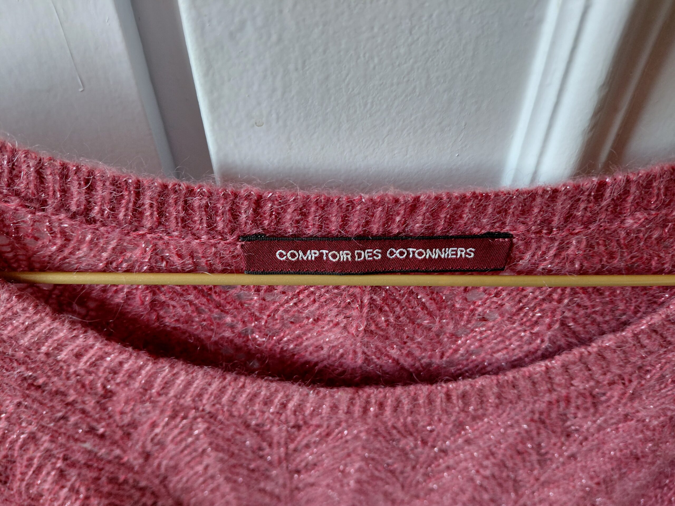 Jersey de Punto Calado Rosa Viejo con Lúrex - Comptoir des Cotonniers - Imagen 3