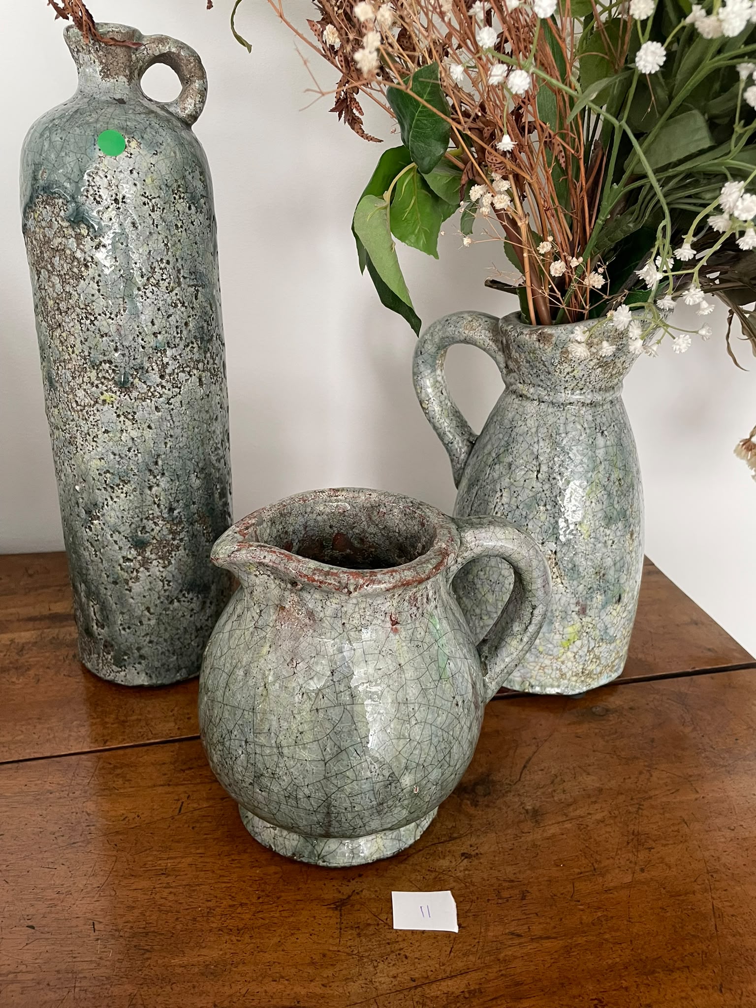 Lote de Cerámica Rústica Esmaltada de 3 Piezas - Imagen 10