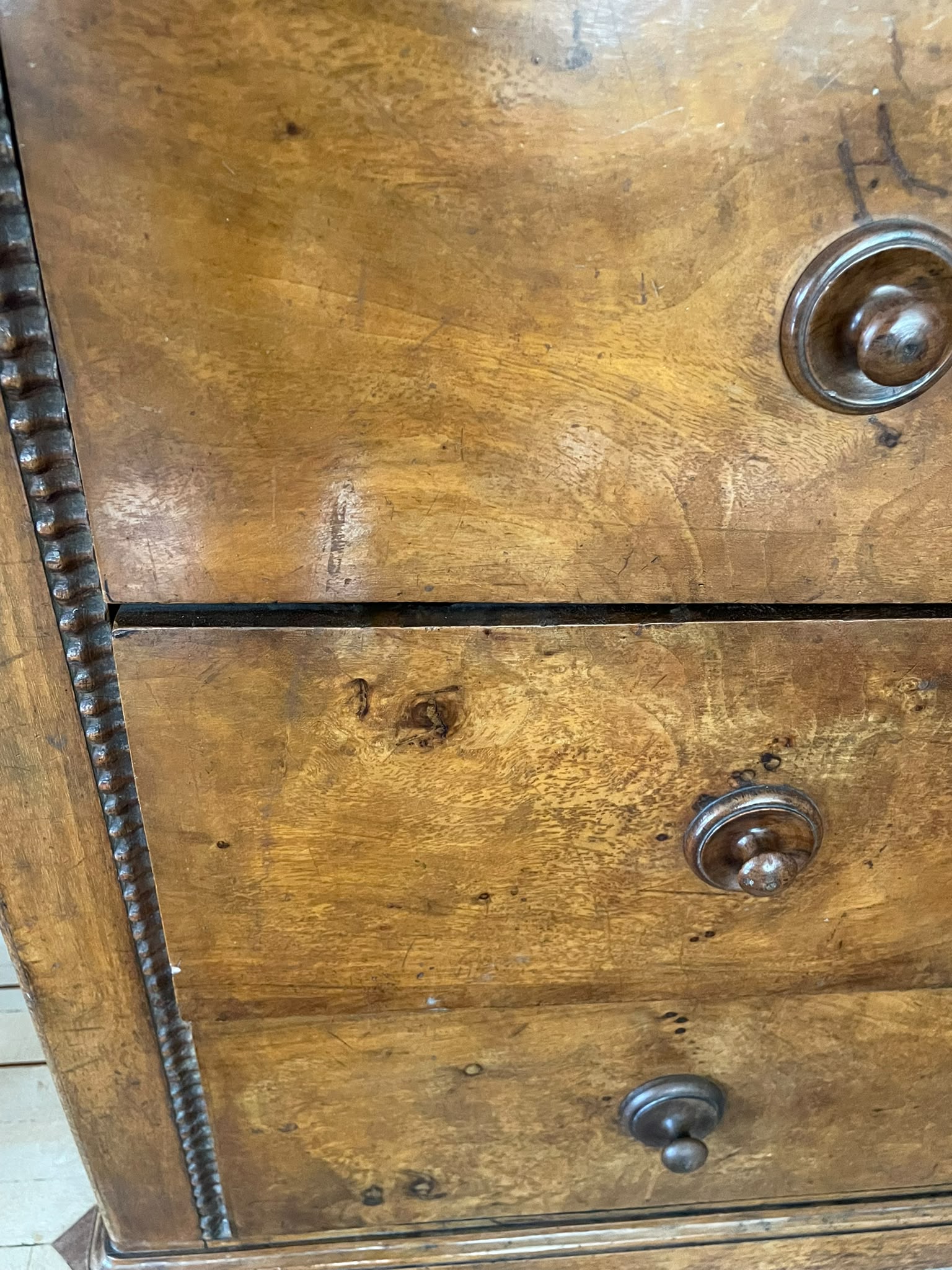 Cómoda Antigua de Madera Noble del Siglo XIX - Imagen 6