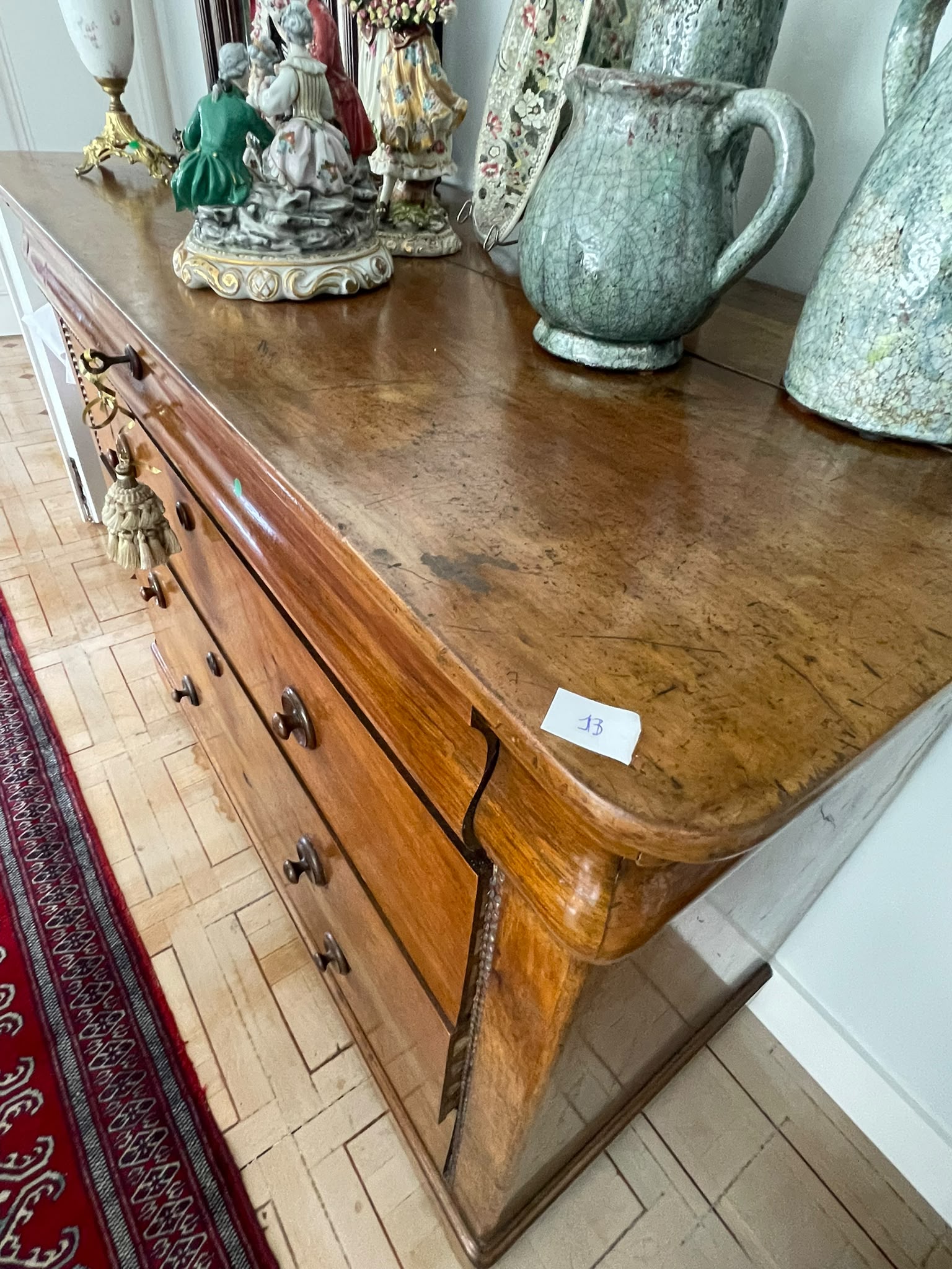Cómoda Antigua de Madera Noble del Siglo XIX - Imagen 8