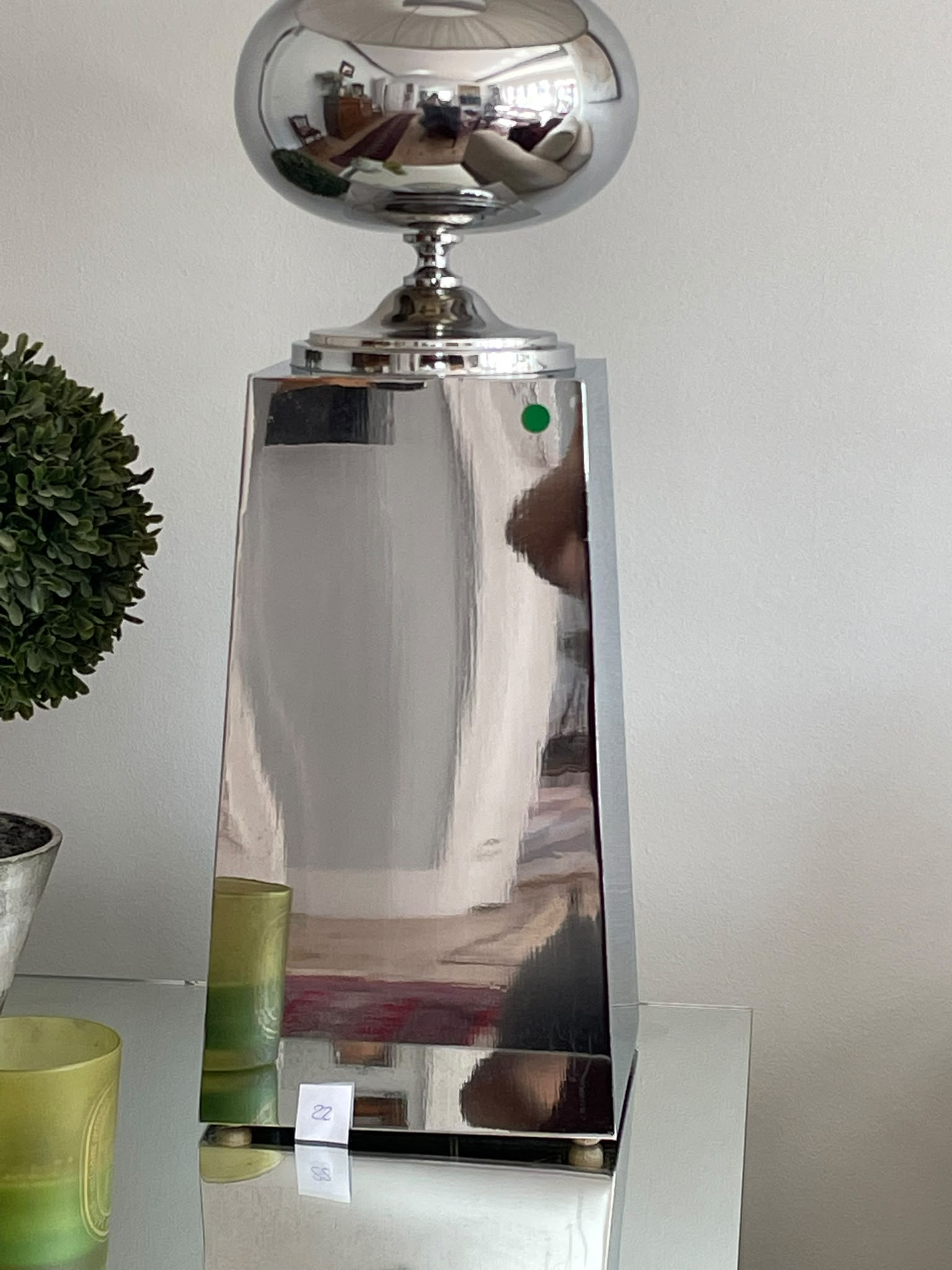 Lámpara de Salón de Diseño Chic con Base de Espejo - Imagen 5