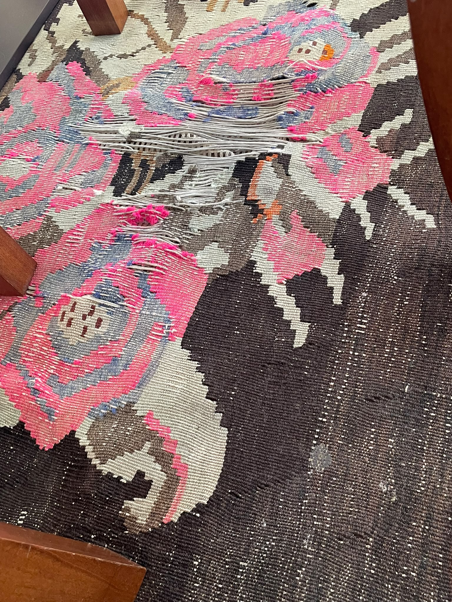 Alfombra Étnica de Lana Estilo Kilim - Imagen 5