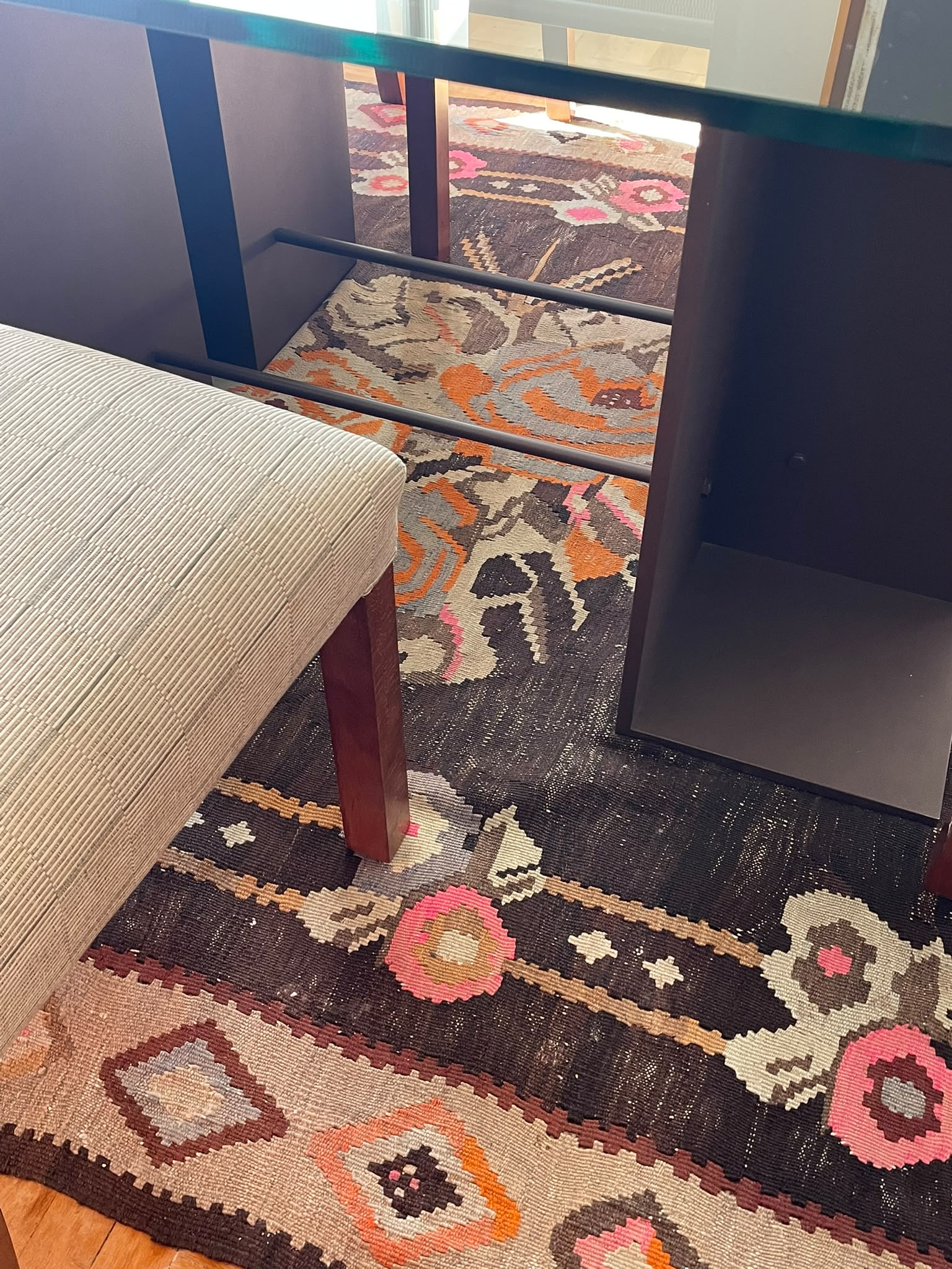 Alfombra Étnica de Lana Estilo Kilim - Imagen 6