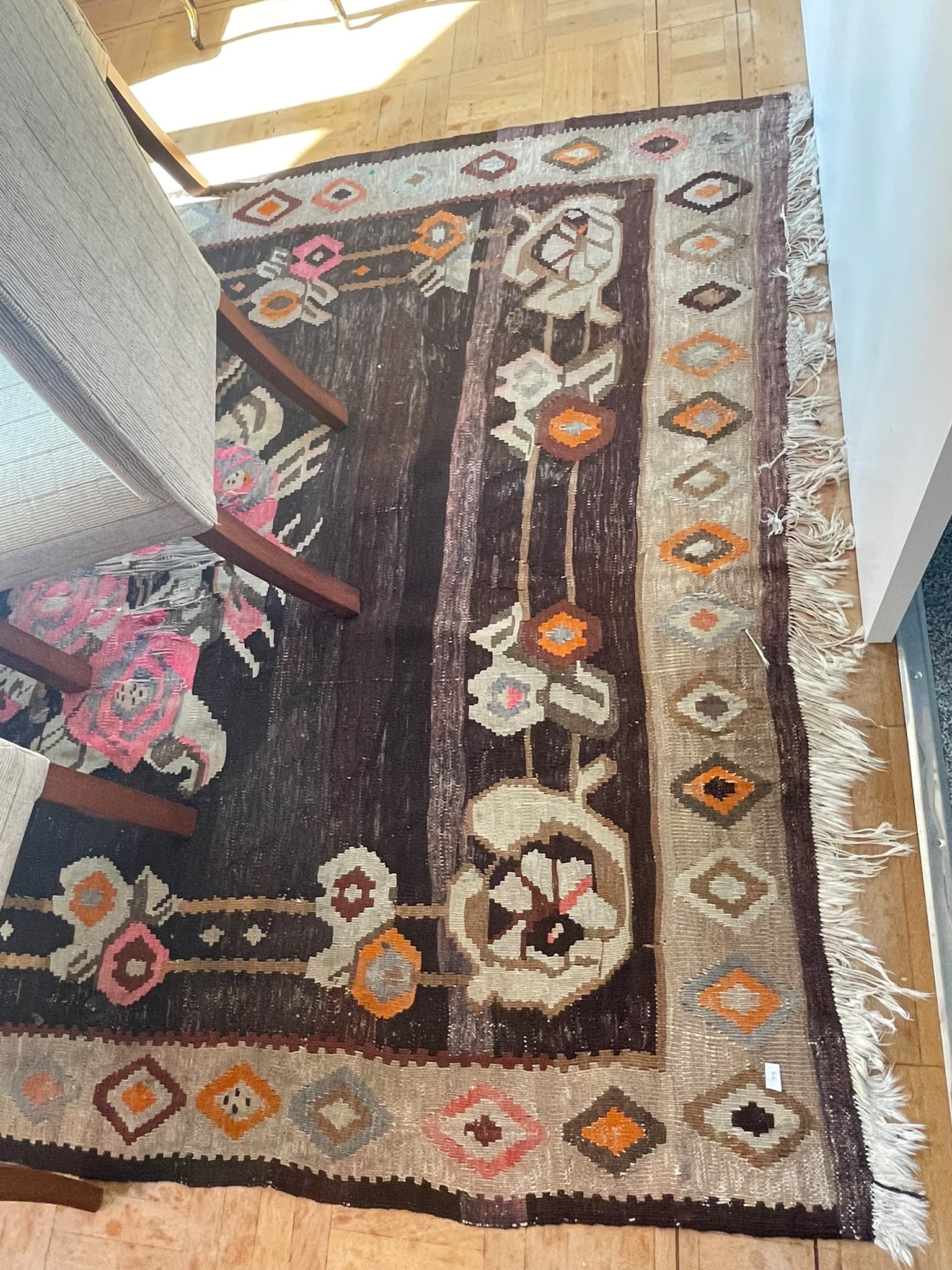 Alfombra Étnica de Lana Estilo Kilim - Imagen 8