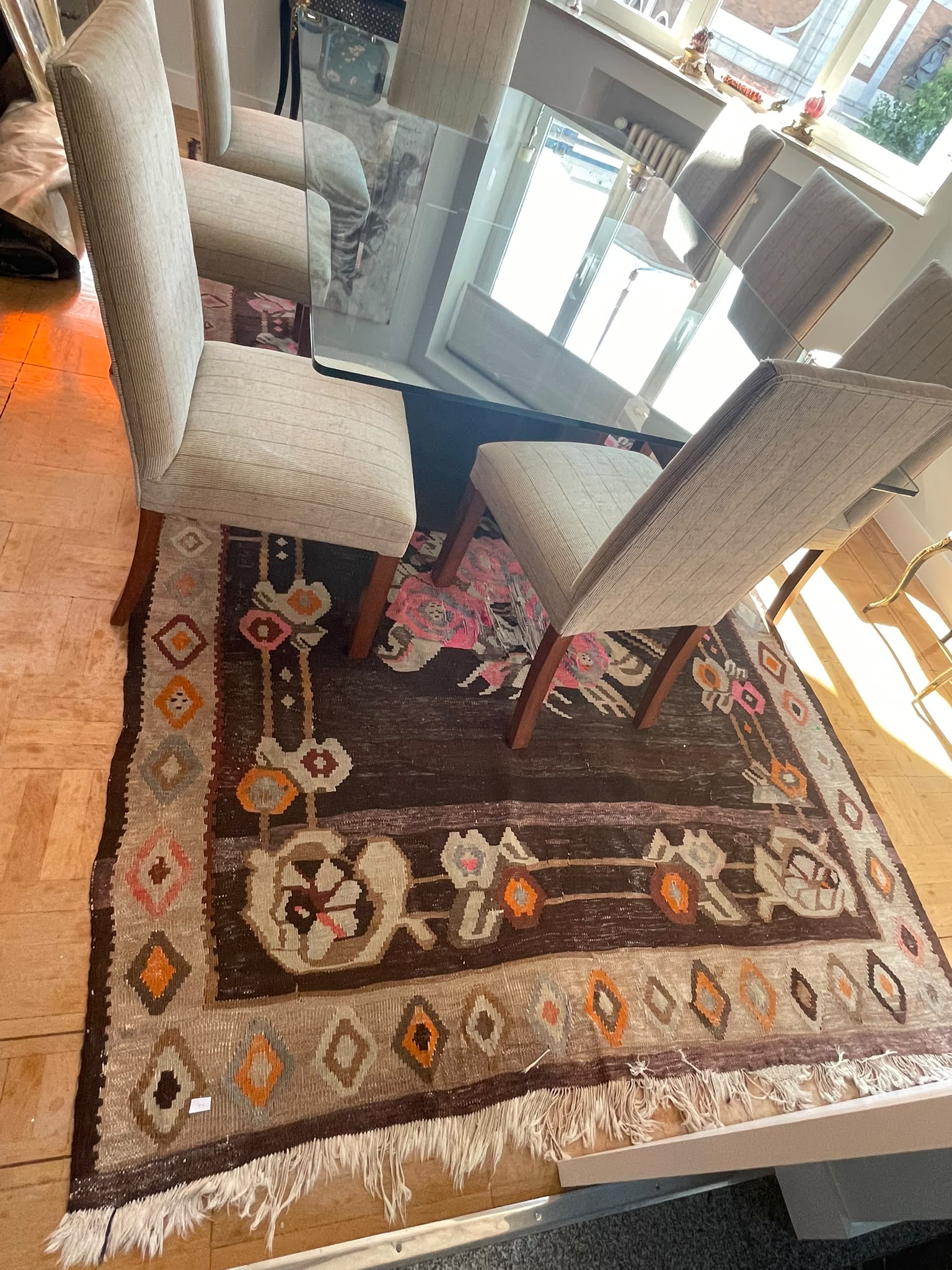Alfombra Étnica de Lana Estilo Kilim - Imagen 10